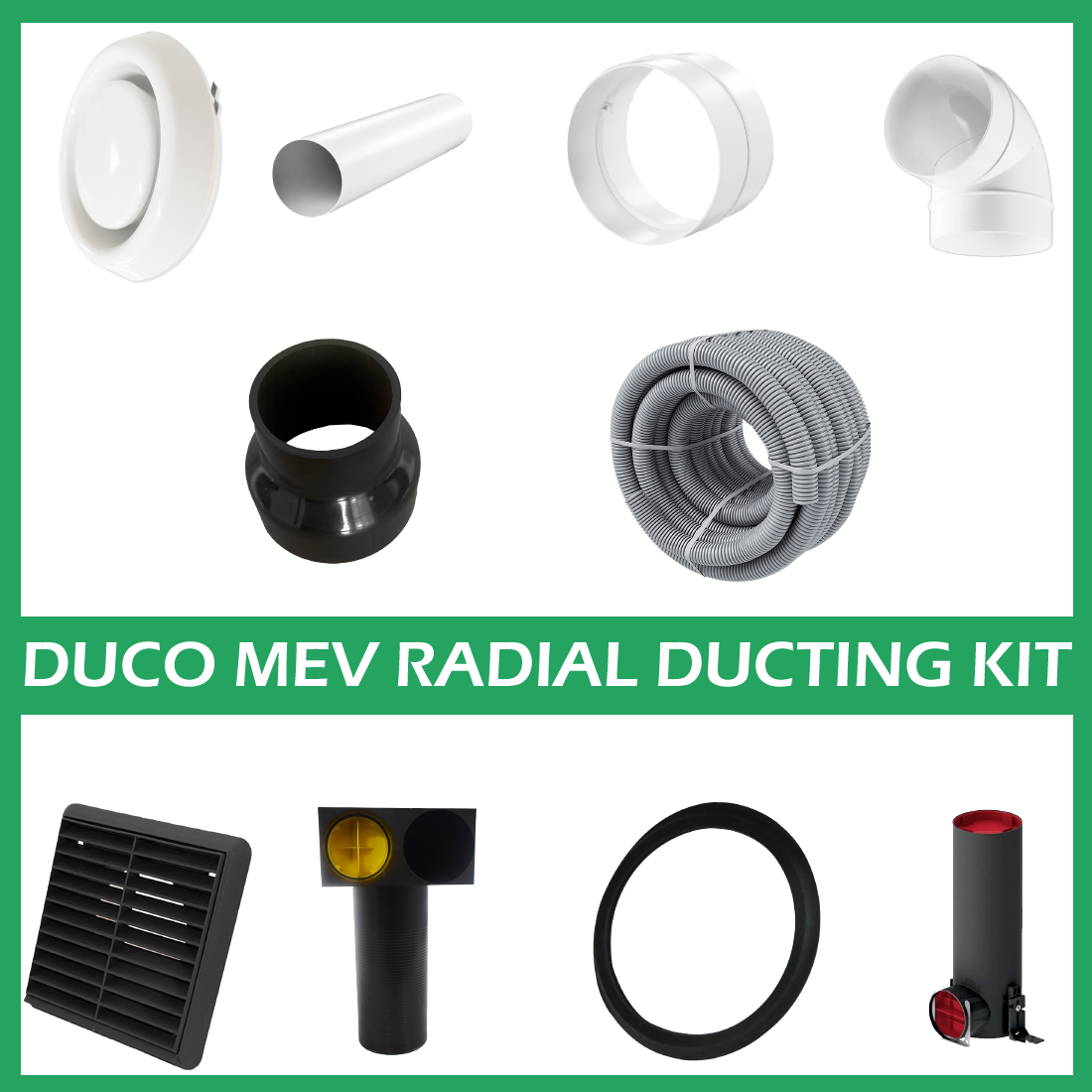Duco Silent Box MEV Radial Ducting Kit 