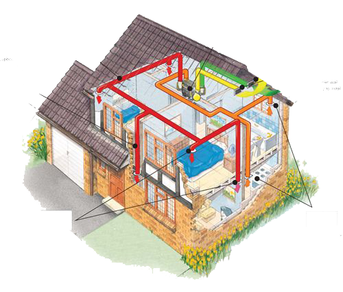 Home Heat Recovery Ventilation Diagram